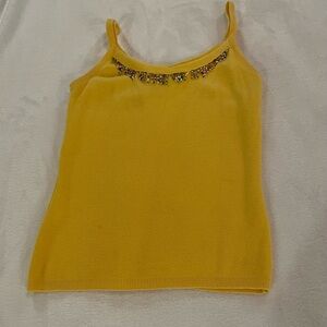 *3 for $15*  Yellow Beaded Embellished Tank